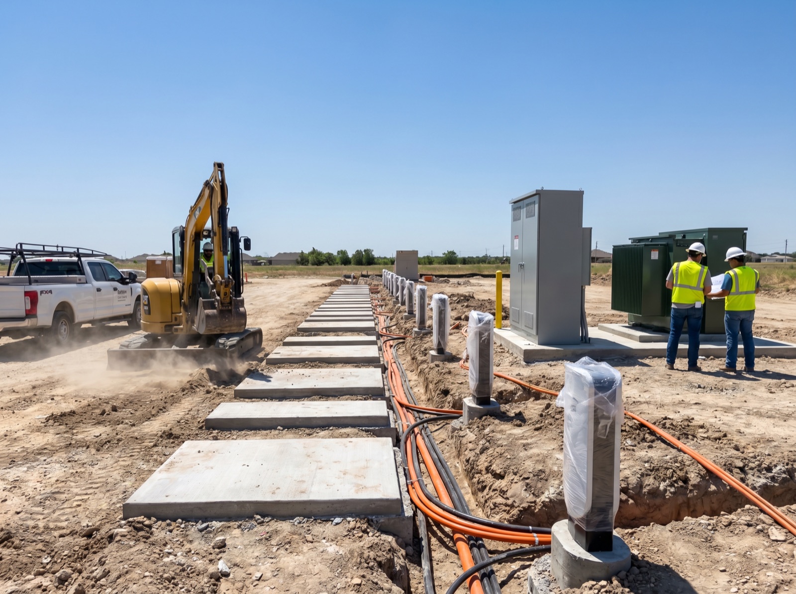 Tesla V4 Supercharger build in progress in Austin, Texas